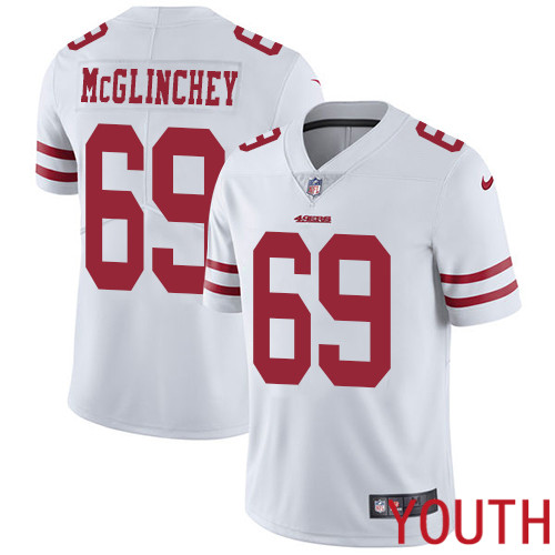 San Francisco 49ers Limited White Youth Mike McGlinchey Road NFL Jersey #69 Vapor Untouchable